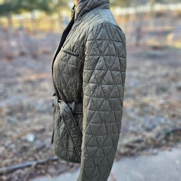 Halogen Womens Quilted Belted Jacket Coat Size M, Pre-owned - Picture 6 of 10